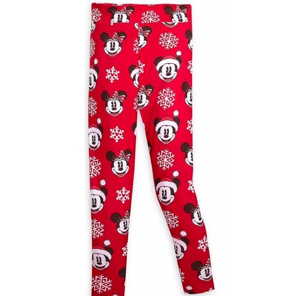 DISNEY Women’s Christmas Mickey and Minnie Mouse Sz XS leggings